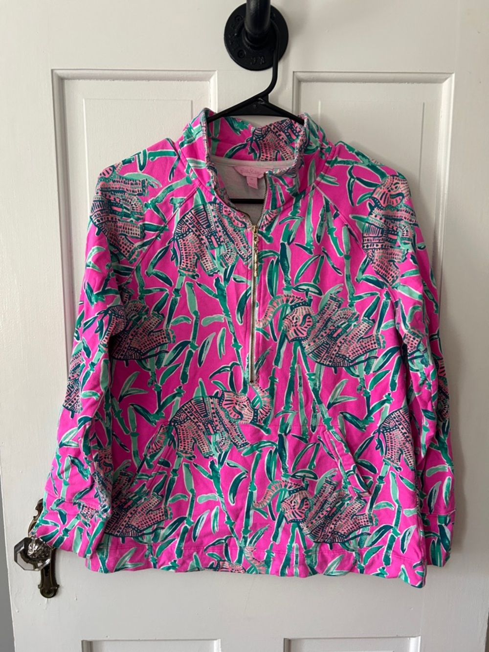 Lilly Pulitzer Pink and Turquoise Floral Zip Jacket